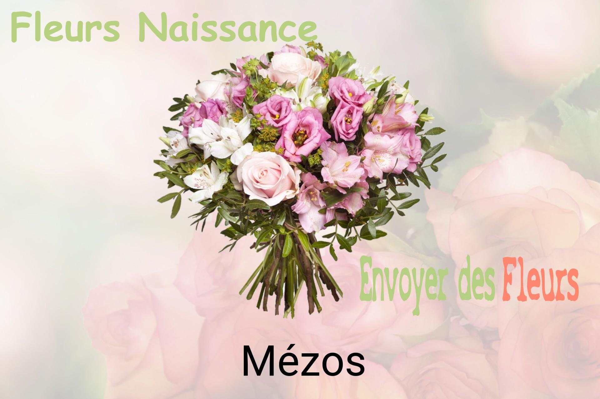 Bouquet de fleurs de naissance livré à Mézos