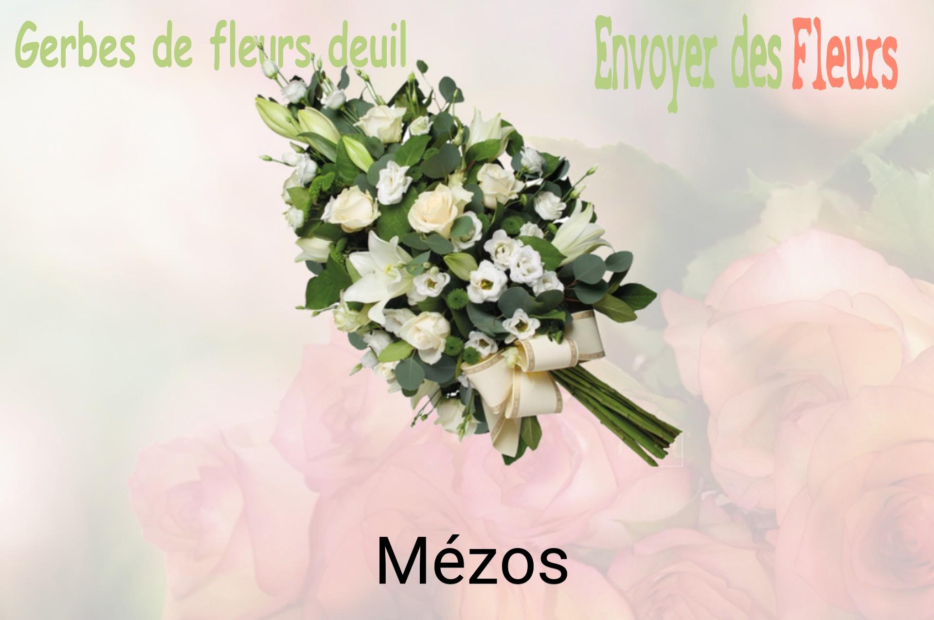 Gerbe de fleurs de deuil livrée à Mézos